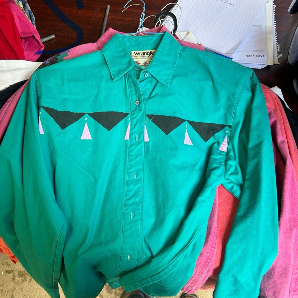 Wrangler Green Western Shirt